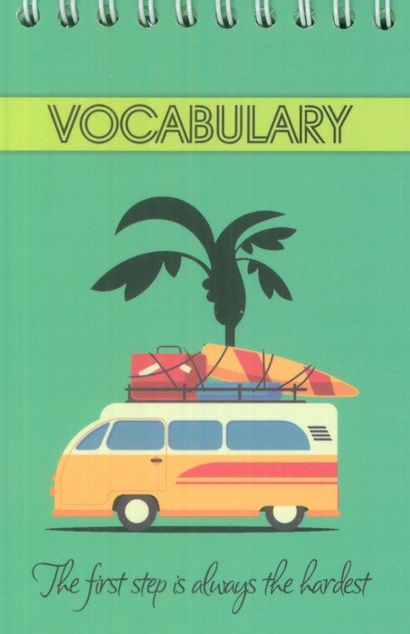 دفترچه لغت A6 (VOCABULARY،چند طرح)،(سیمی)