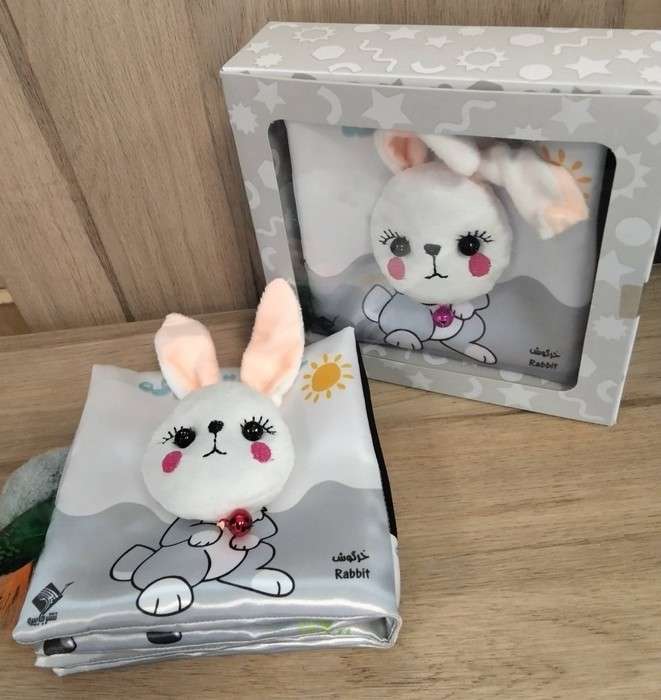 کتاب پارچه ای حیوانات مزرعه (2زبانه،باجعبه)