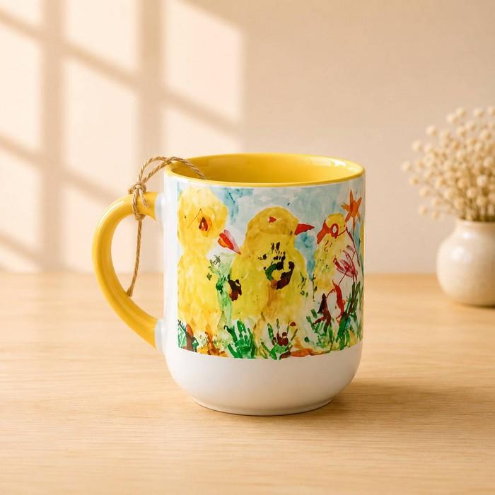 ماگ انحنادار طرح جوجه ها (باجعبه)