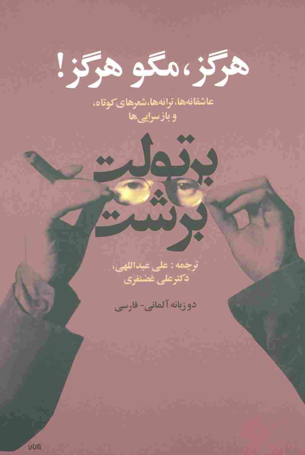 هرگز،مگو هرگز! (عاشقانه ها،ترانه ها،شعرهای کوتاه و بازسرایی ها)،(2زبانه)