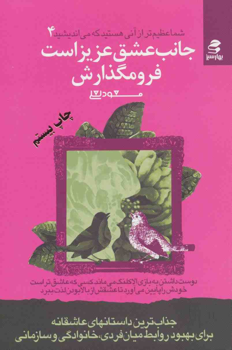 شما عظیم تر از آنی هستید که می اندیشید 4 (جانب عشق عزیز است فرو مگذارش)