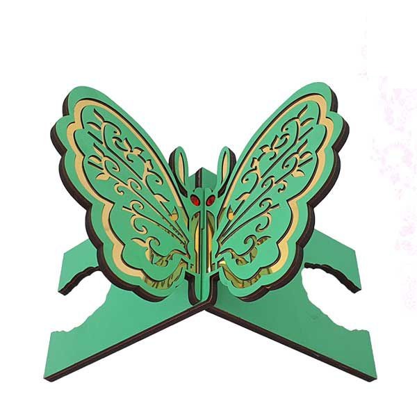 رحل MDF س25*40 طرح پروانه بزرگ سرخابی