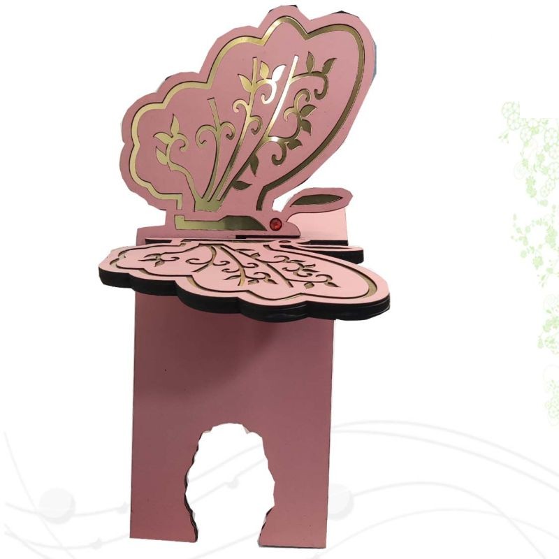 رحل MDF س25*40 طرح پروانه بزرگ سرخابی