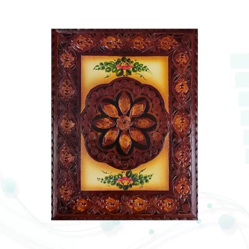 حافظ وزیری گلاسه تمام مصور چرم طبیعی