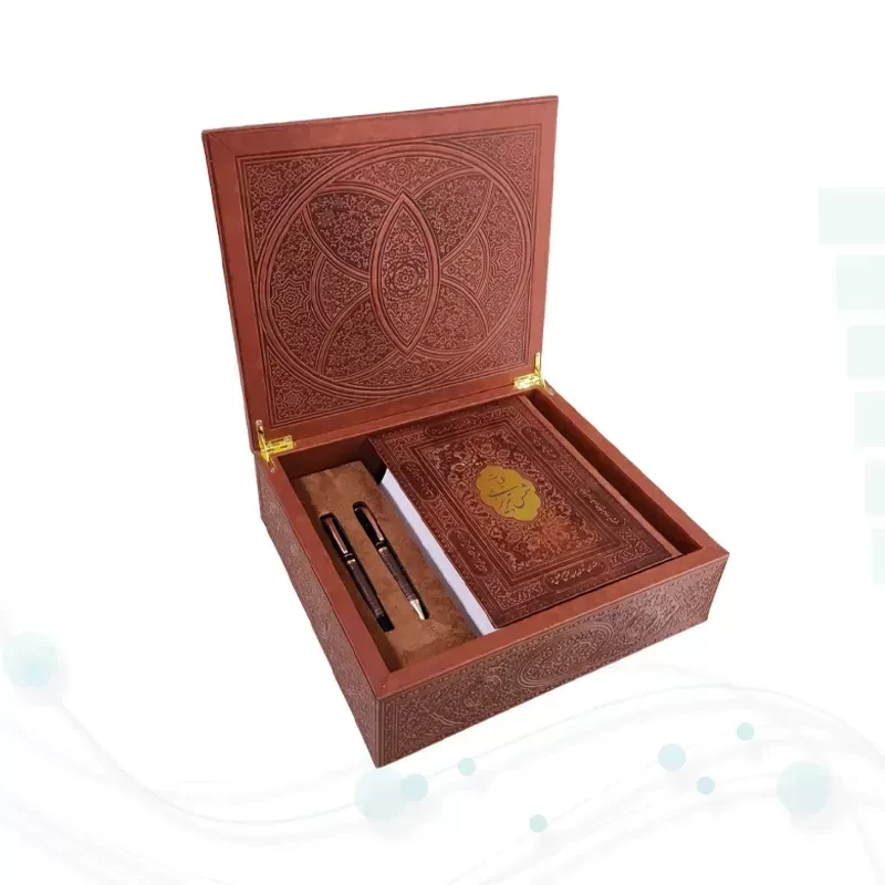 کلیات شمس وزیری چرم با خودکار و روان نویس طرح دار