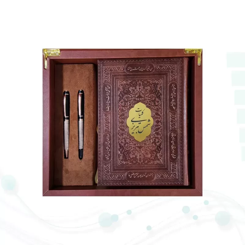 کلیات شمس وزیری چرم با خودکار و روان نویس طرح دار