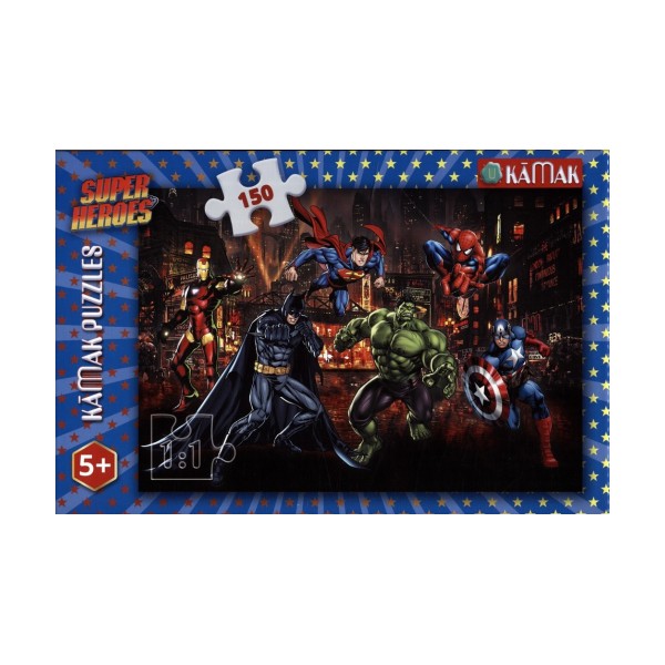پازل 150 تکه ابر قهرمانان (SUPER HEROES)،(باجعبه)