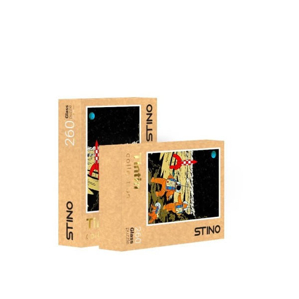 پازل شیشه ای استینو 260 تکه طرح تن تن (کد 19106)،(باجعبه)