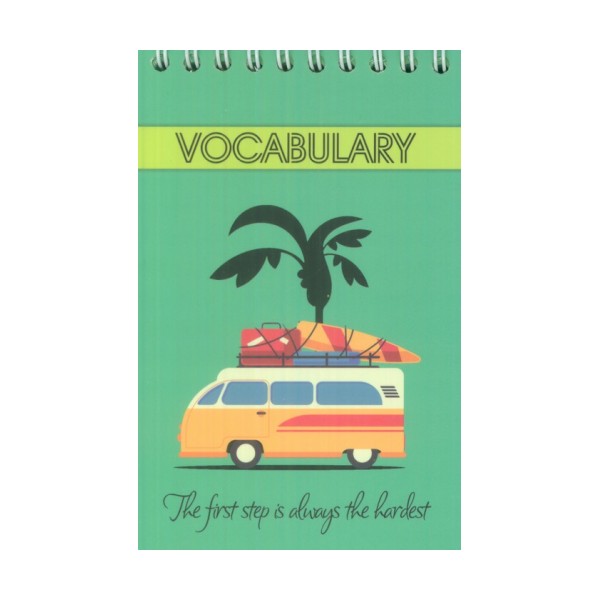 دفترچه لغت A6 (VOCABULARY،چند طرح)،(سیمی)