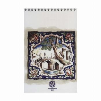 دفتر یادداشت خط دار100 برگ قدیما (طرح کاشی،کد 0005)