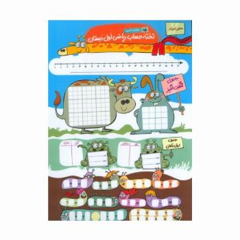پوستر وایت بردی تخته حساب ریاضی اول دبستان/آموزش ساعت A4 (گلاسه)