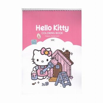 کتاب رنگ آمیزی (طرح Hello kitty،کد 1693)،(سیمی)