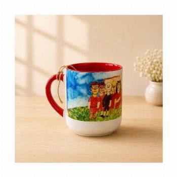 ماگ انحنادار طرح تیم فوتبال سرخ (باجعبه)